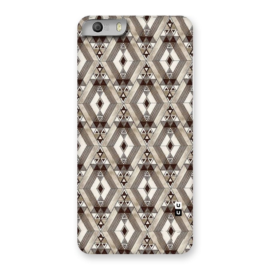 Brown Abstract Design Back Case for Micromax Canvas Knight 2