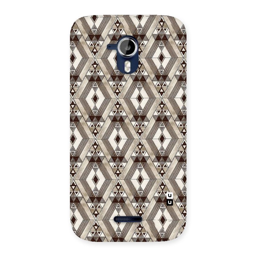 Brown Abstract Design Back Case for Micromax Canvas Magnus A117