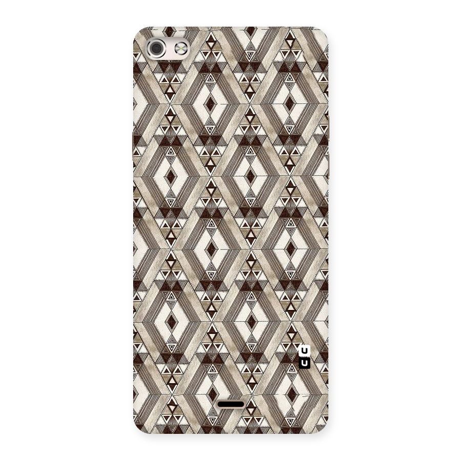 Brown Abstract Design Back Case for Micromax Canvas Silver 5