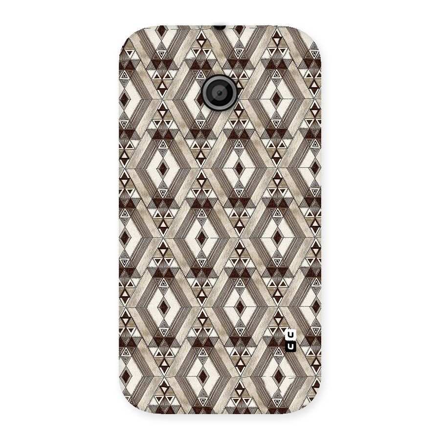 Brown Abstract Design Back Case for Moto E
