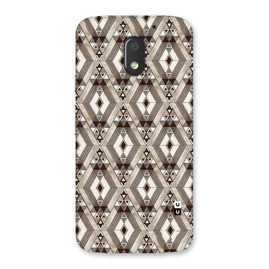 Brown Abstract Design Back Case for Moto E3 Power
