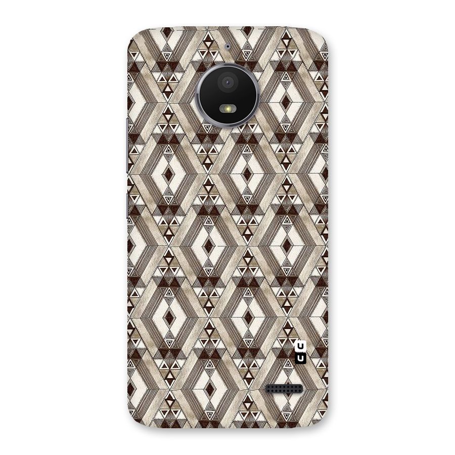 Brown Abstract Design Back Case for Moto E4