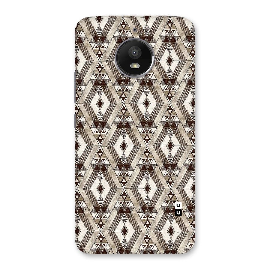 Brown Abstract Design Back Case for Moto E4 Plus