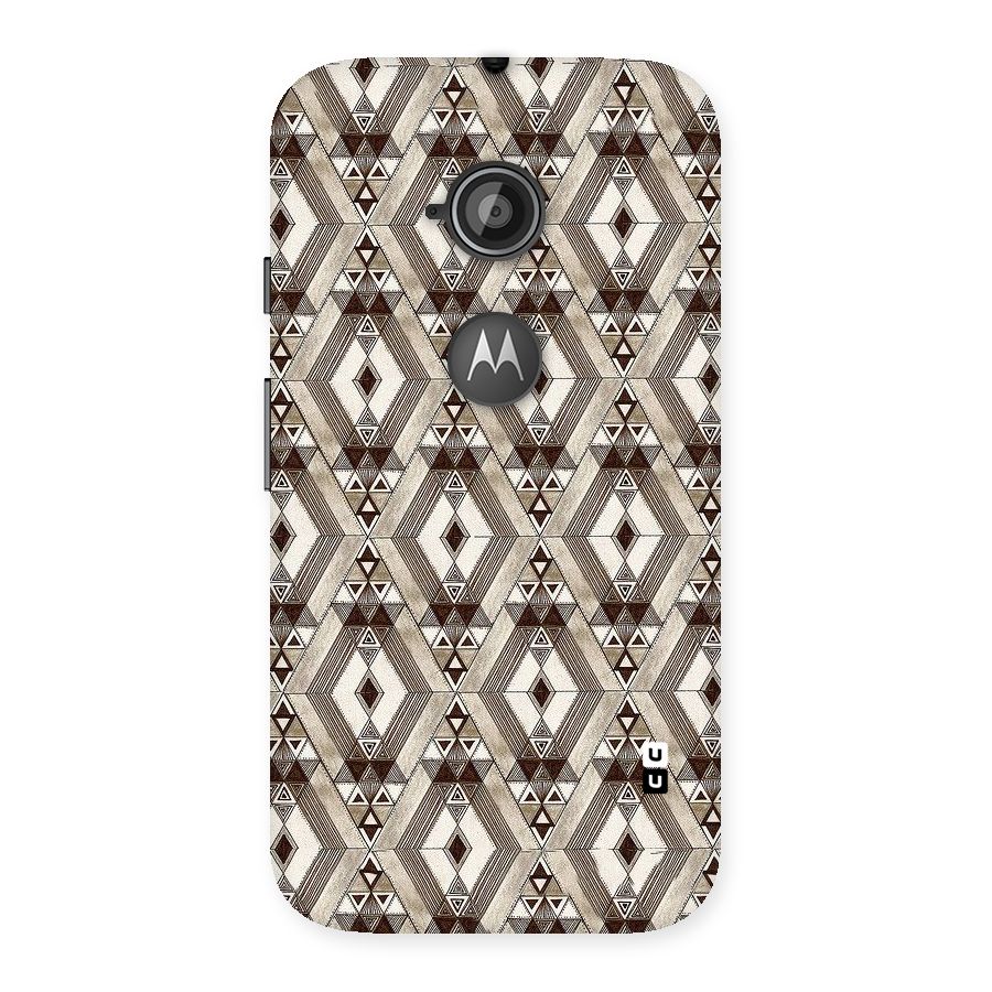 Brown Abstract Design Back Case for Moto E 2nd Gen