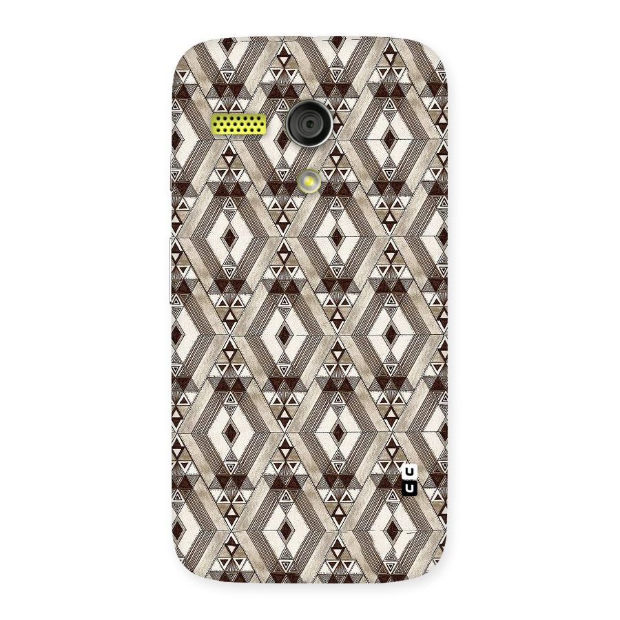 Brown Abstract Design Back Case for Moto G