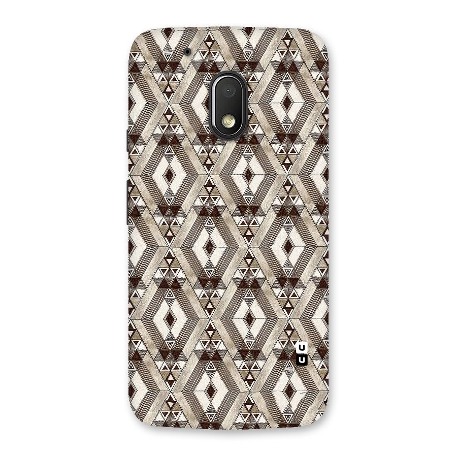 Brown Abstract Design Back Case for Moto G4 Play