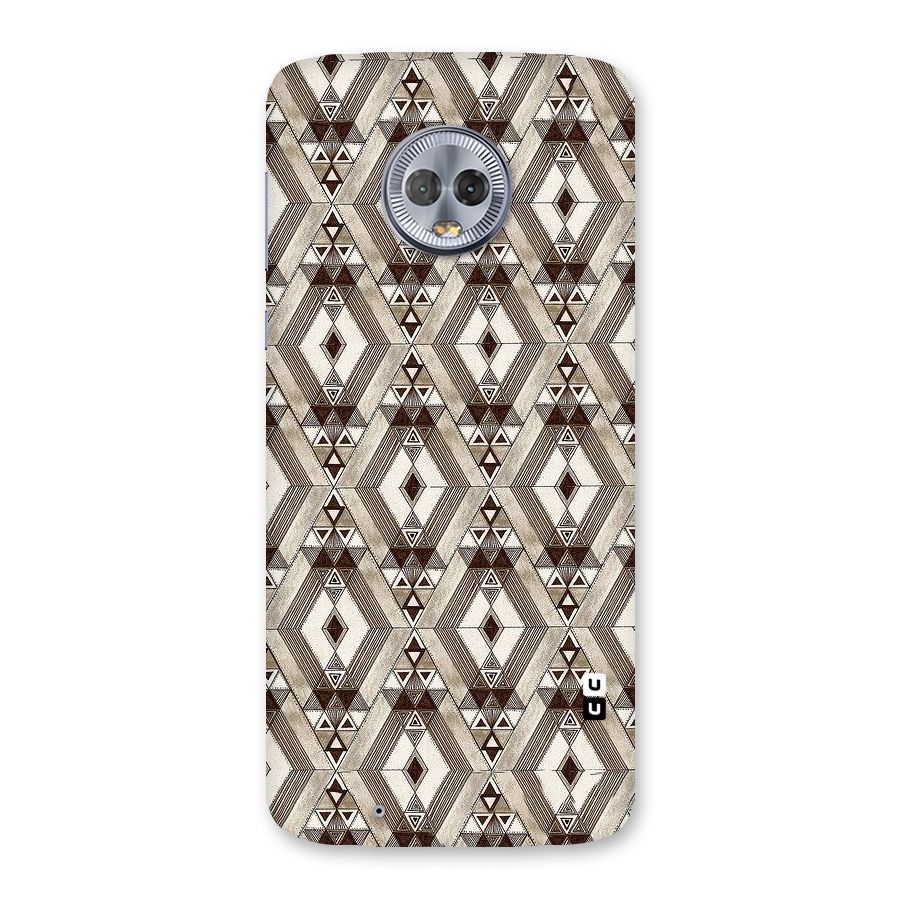 Brown Abstract Design Back Case for Moto G6