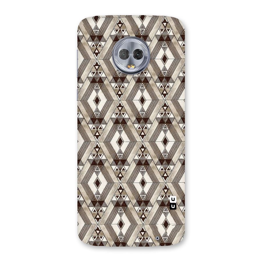 Brown Abstract Design Back Case for Moto G6 Plus