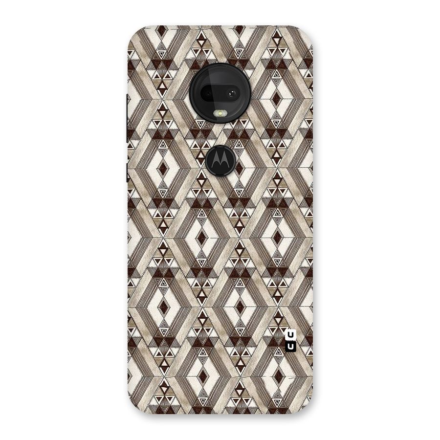 Brown Abstract Design Back Case for Moto G7