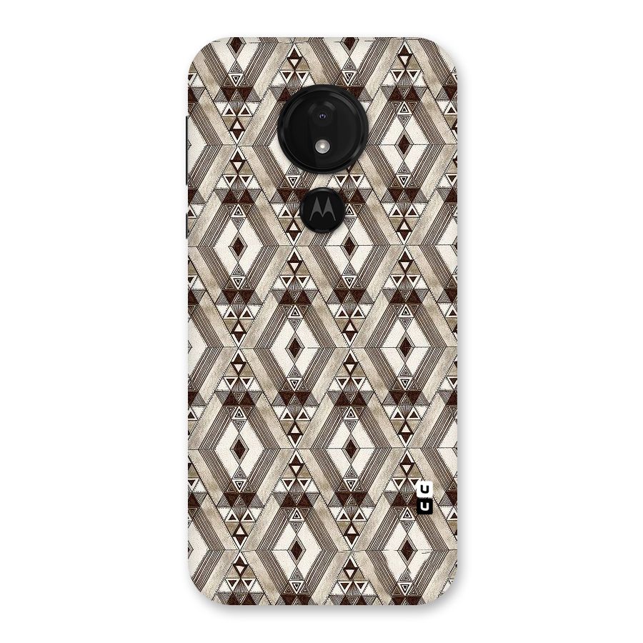 Brown Abstract Design Back Case for Moto G7 Power