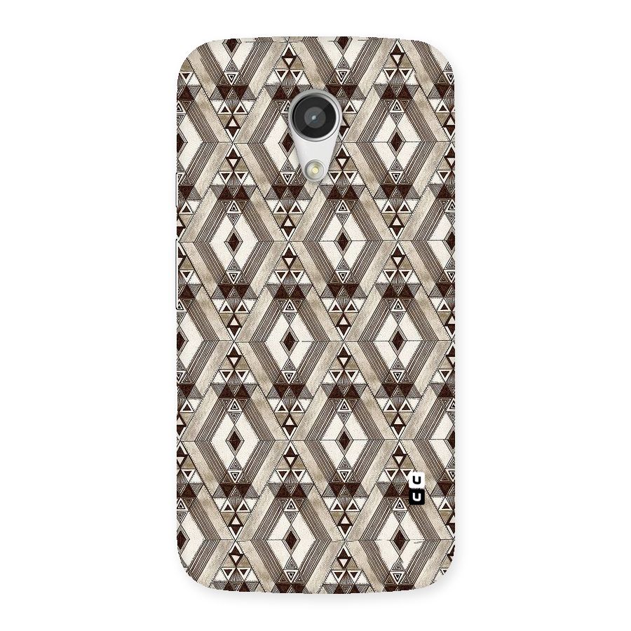 Brown Abstract Design Back Case for Moto G 2nd Gen