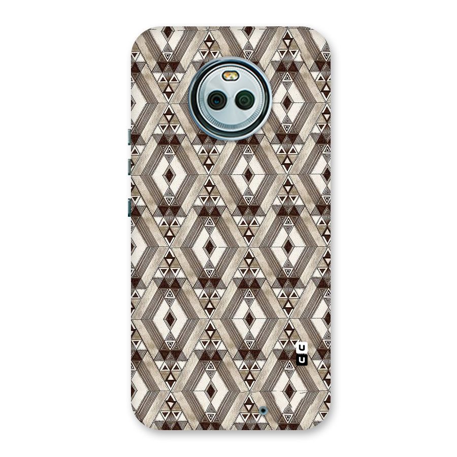 Brown Abstract Design Back Case for Moto X4