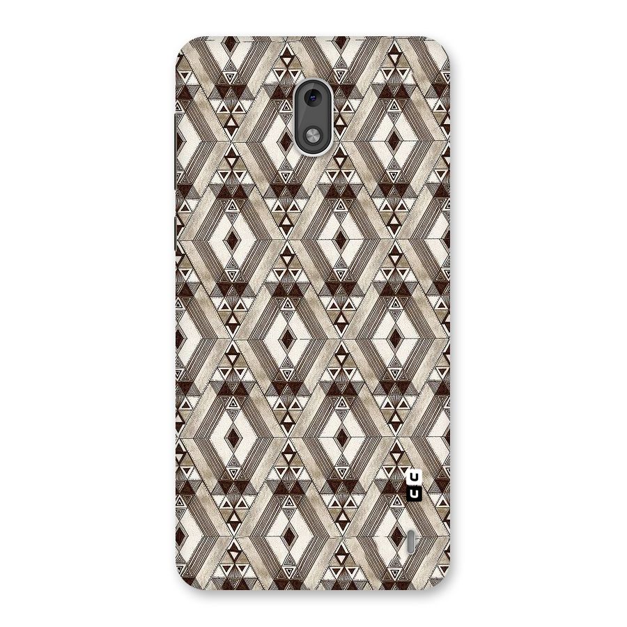 Brown Abstract Design Back Case for Nokia 2