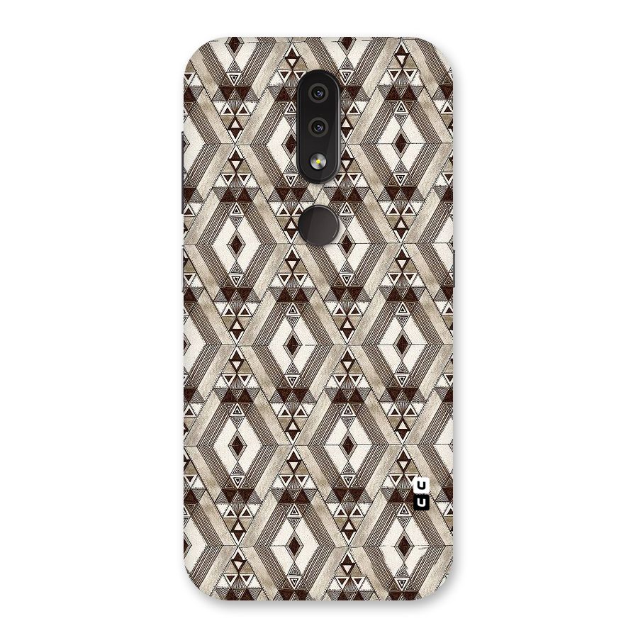Brown Abstract Design Back Case for Nokia 4.2