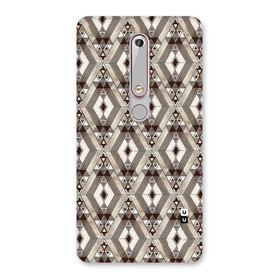 Brown Abstract Design Back Case for Nokia 6.1