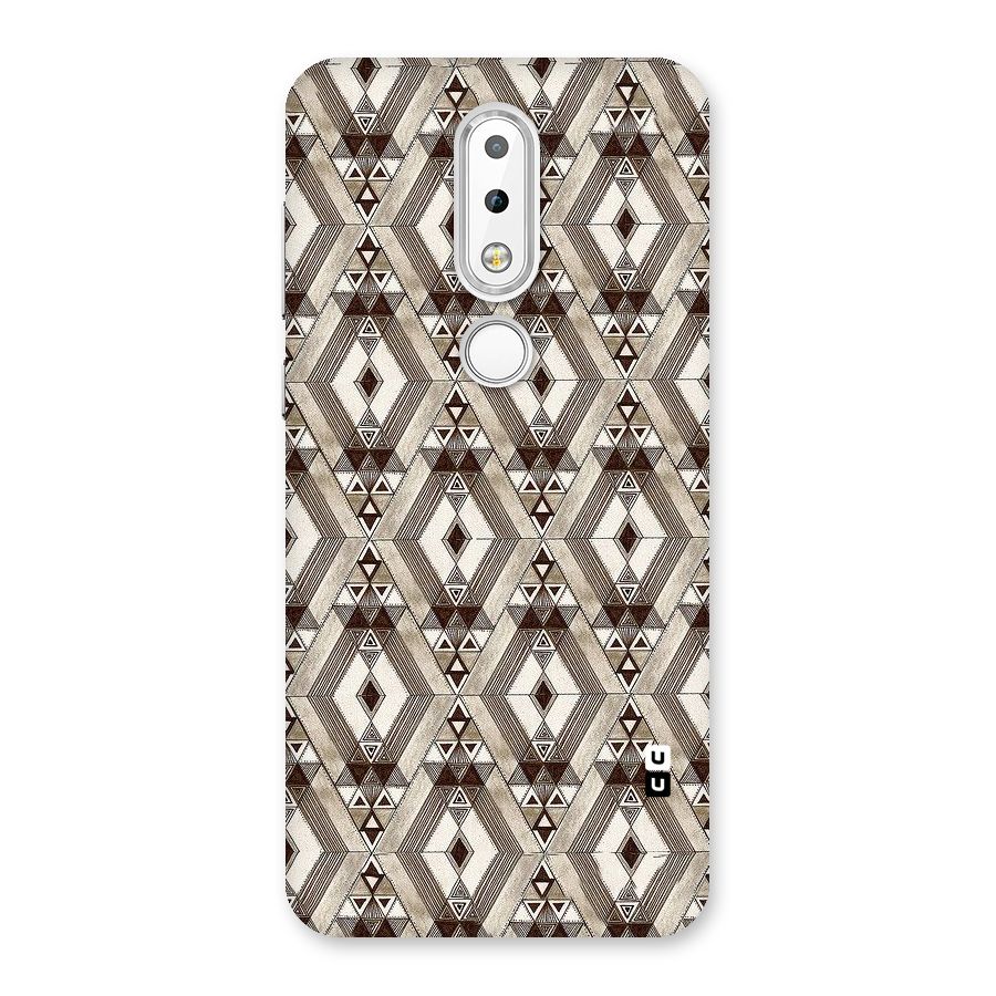 Brown Abstract Design Back Case for Nokia 6.1 Plus