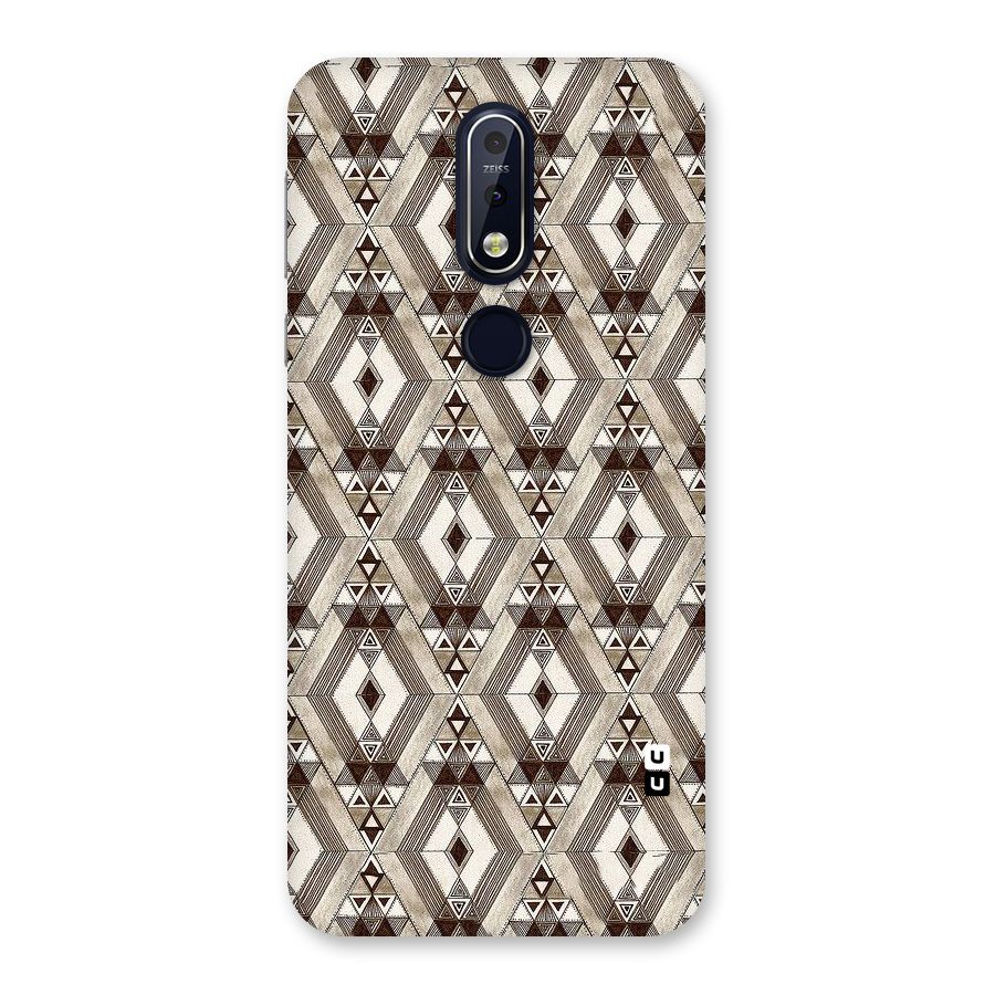 Brown Abstract Design Back Case for Nokia 7.1