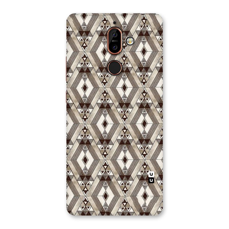 Brown Abstract Design Back Case for Nokia 7 Plus
