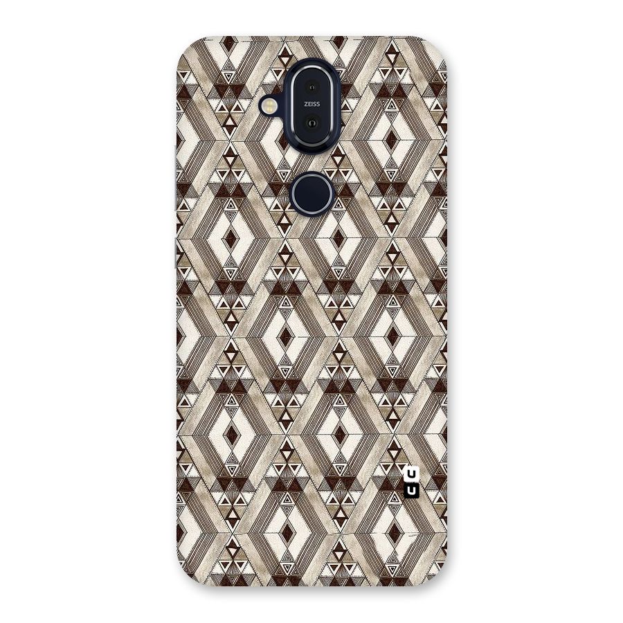 Brown Abstract Design Back Case for Nokia 8.1