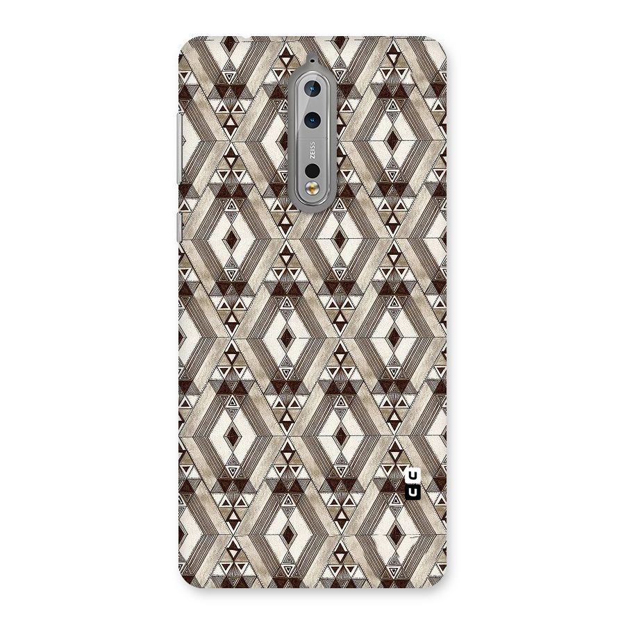Brown Abstract Design Back Case for Nokia 8
