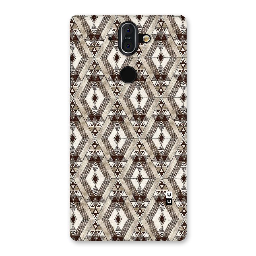 Brown Abstract Design Back Case for Nokia 8 Sirocco