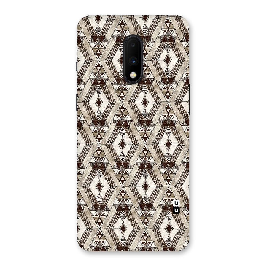 Brown Abstract Design Back Case for OnePlus 7