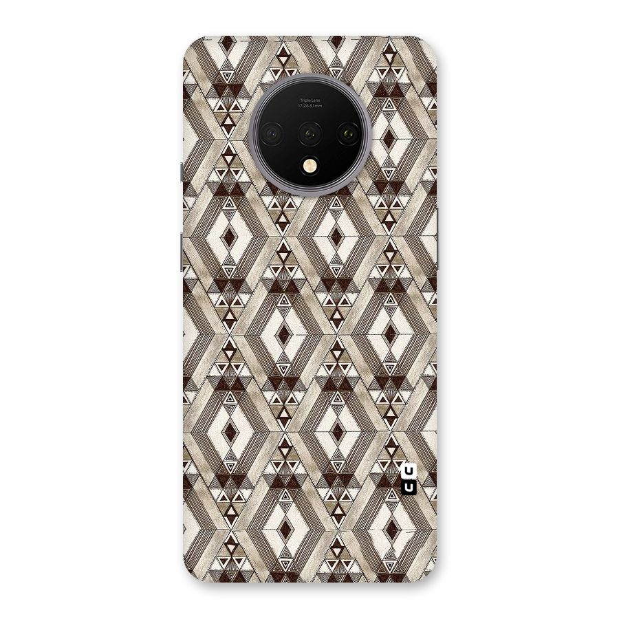 Brown Abstract Design Back Case for OnePlus 7T