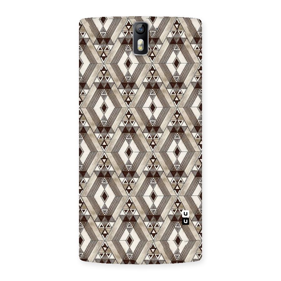Brown Abstract Design Back Case for One Plus One