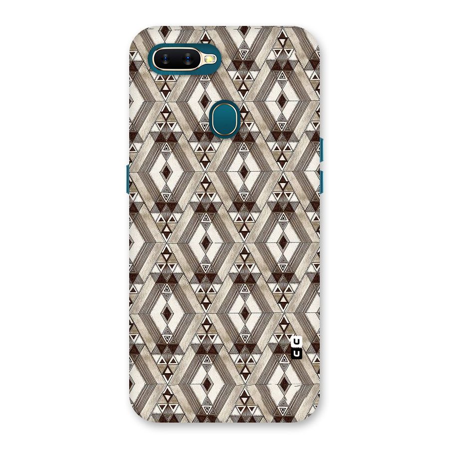 Brown Abstract Design Back Case for Oppo A11k