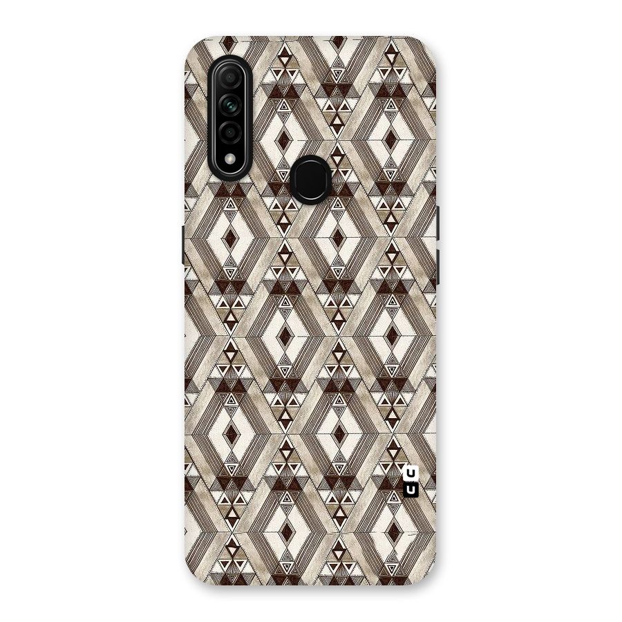 Brown Abstract Design Back Case for Oppo A31