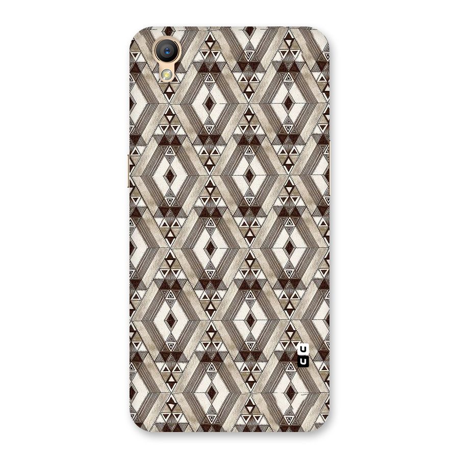 Brown Abstract Design Back Case for Oppo A37