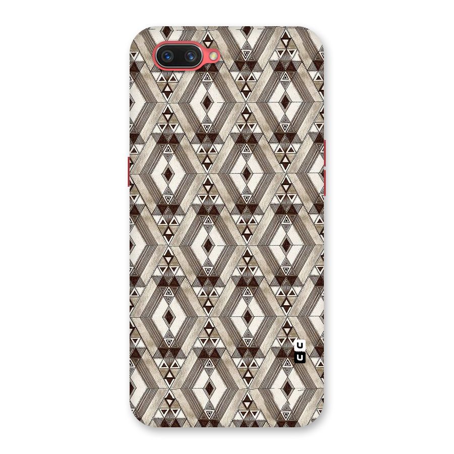 Brown Abstract Design Back Case for Oppo A3s