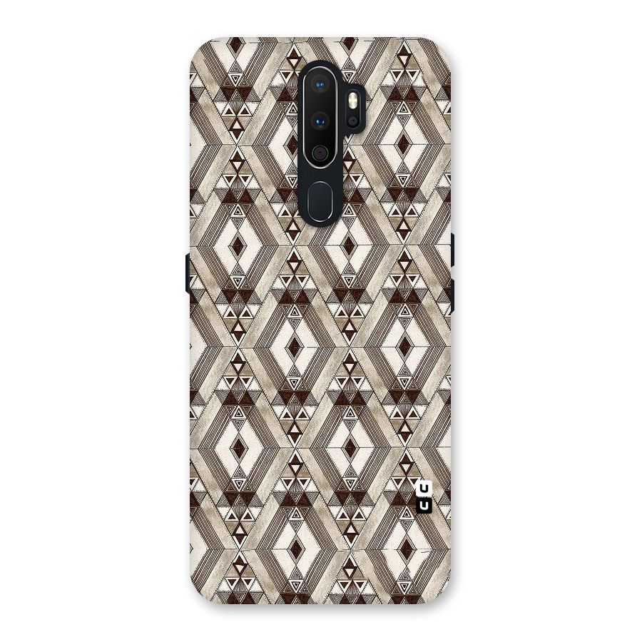 Brown Abstract Design Back Case for Oppo A5 (2020)