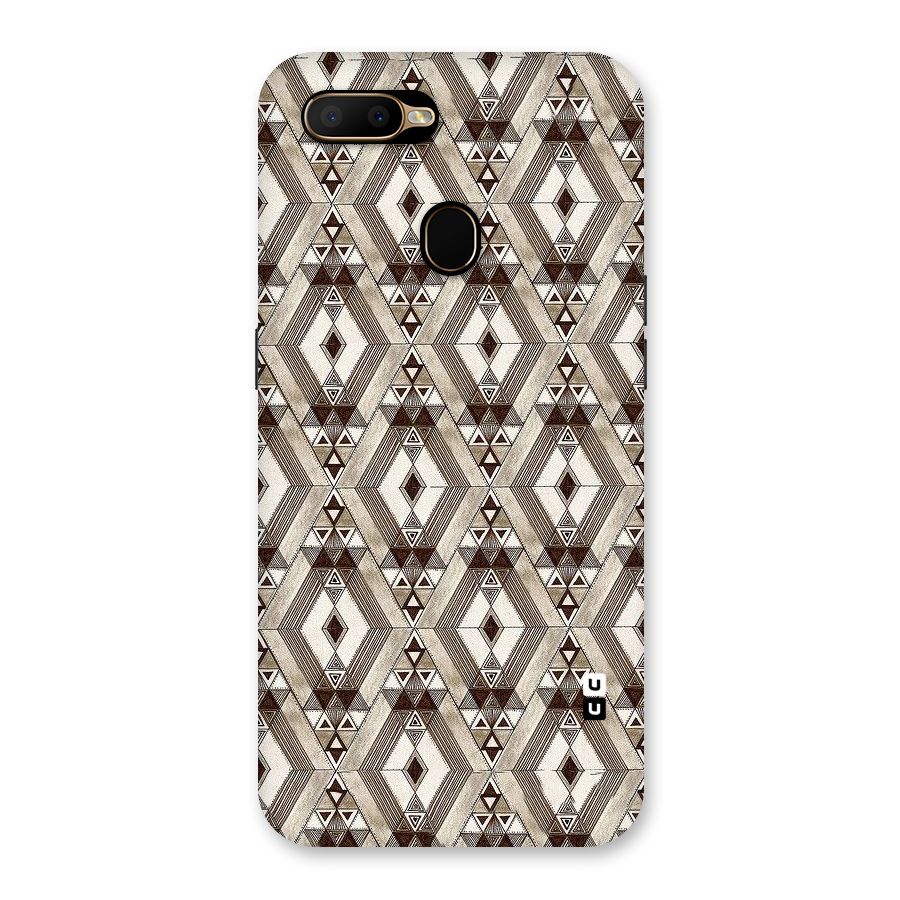 Brown Abstract Design Back Case for Oppo A5s