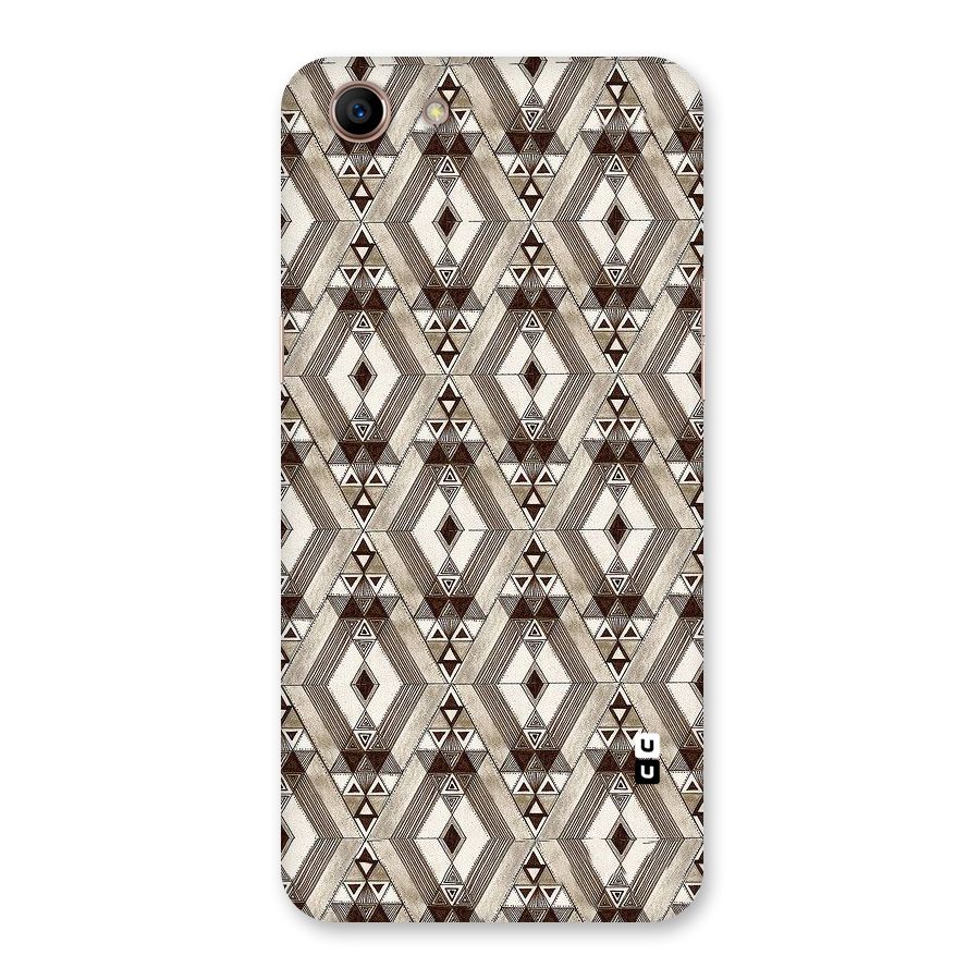 Brown Abstract Design Back Case for Oppo A83 (2018)