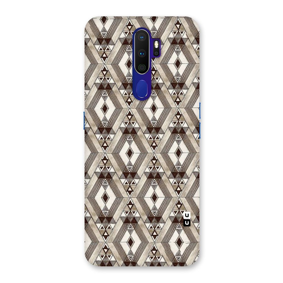 Brown Abstract Design Back Case for Oppo A9 (2020)