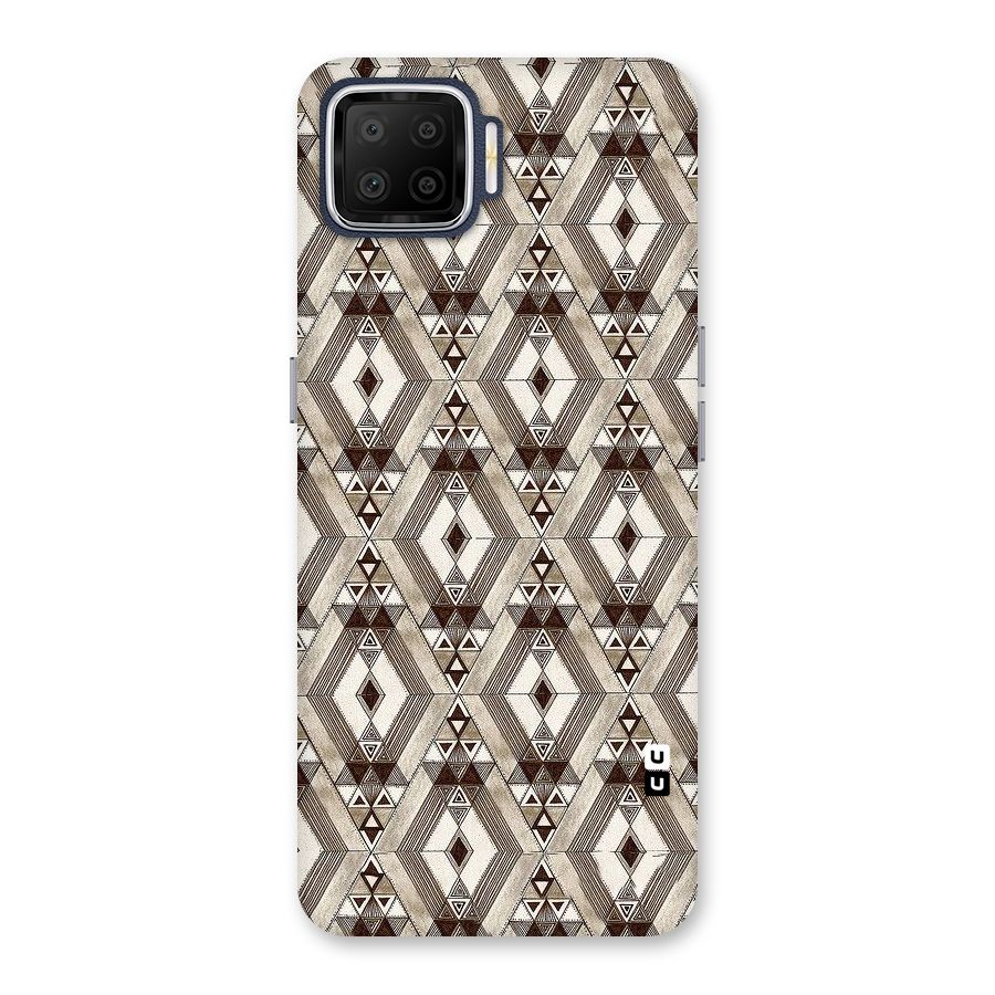 Brown Abstract Design Back Case for Oppo F17