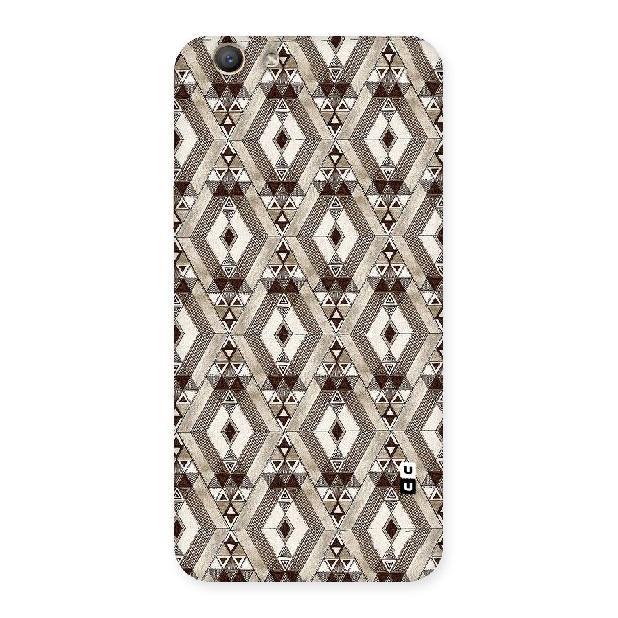 Brown Abstract Design Back Case for Oppo F1s