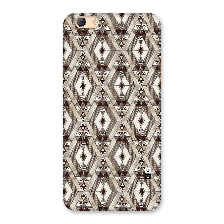Brown Abstract Design Back Case for Oppo F3 Plus