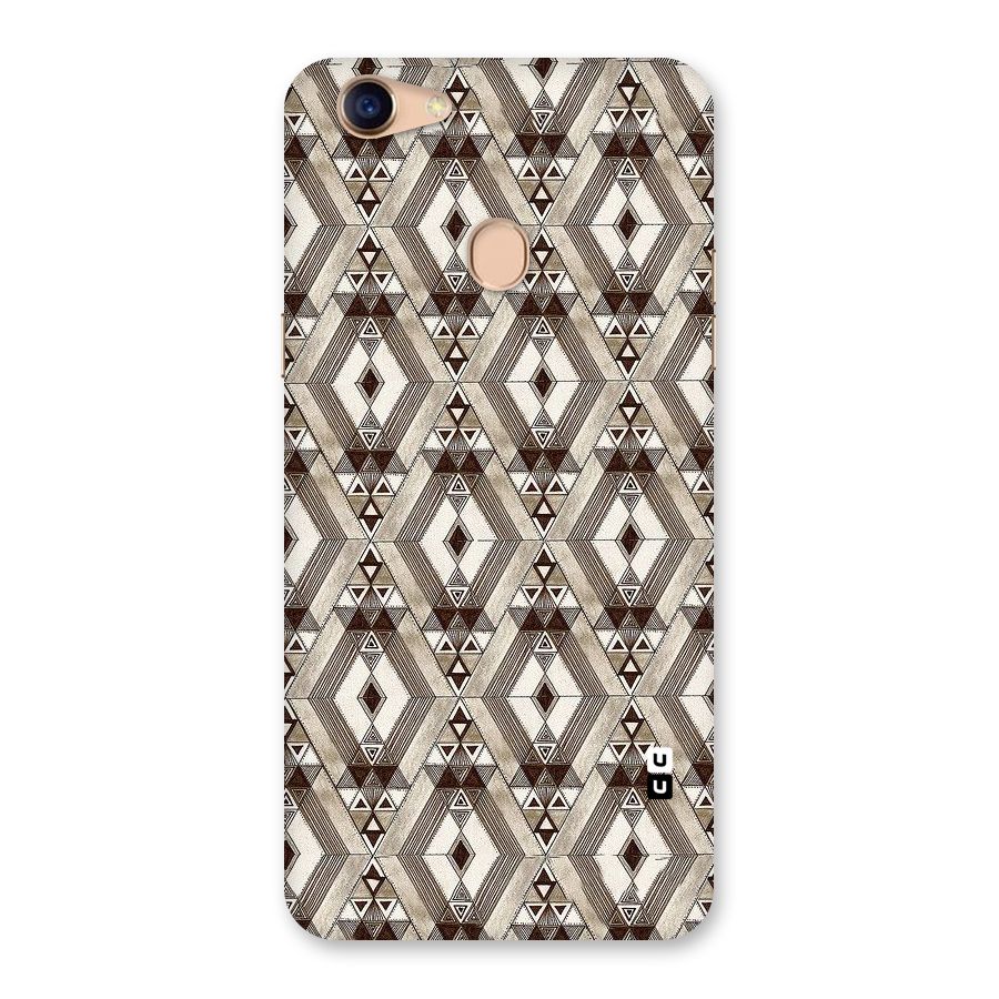Brown Abstract Design Back Case for Oppo F5