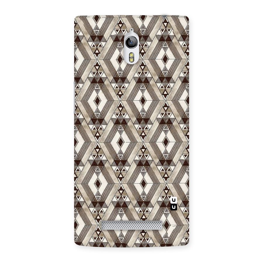 Brown Abstract Design Back Case for Oppo Find 7