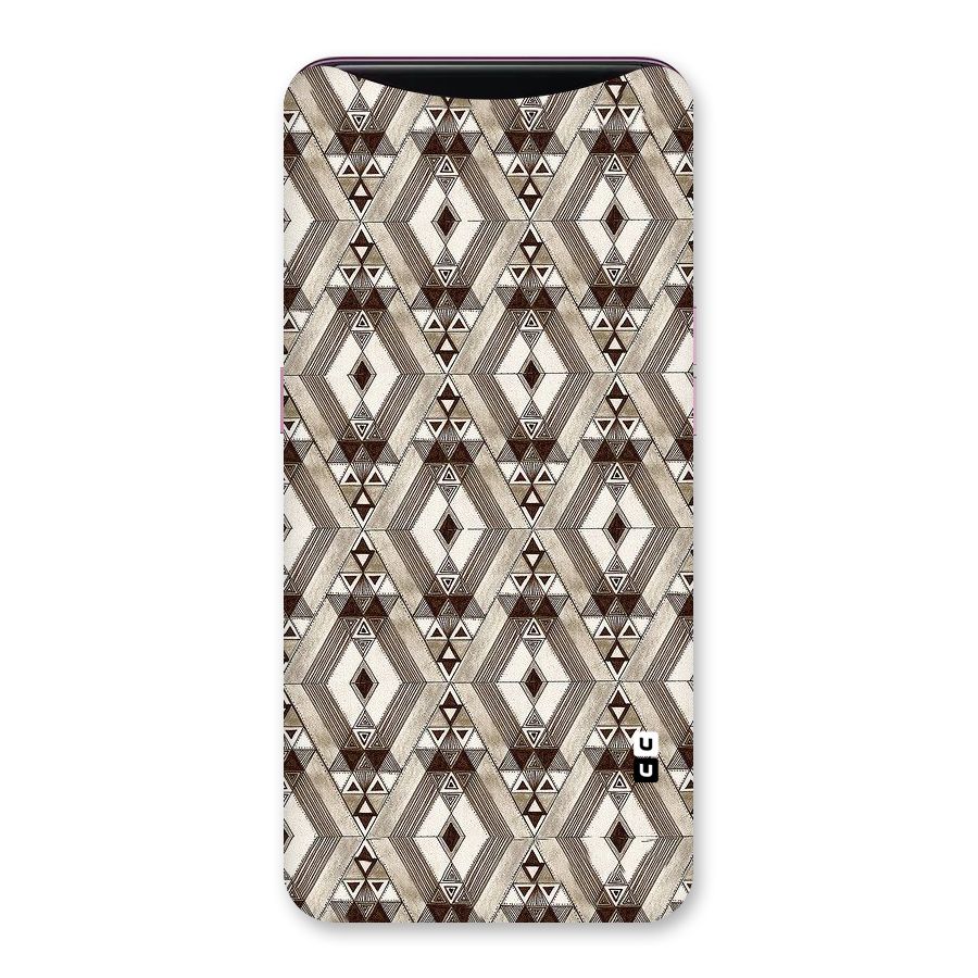 Brown Abstract Design Back Case for Oppo Find X