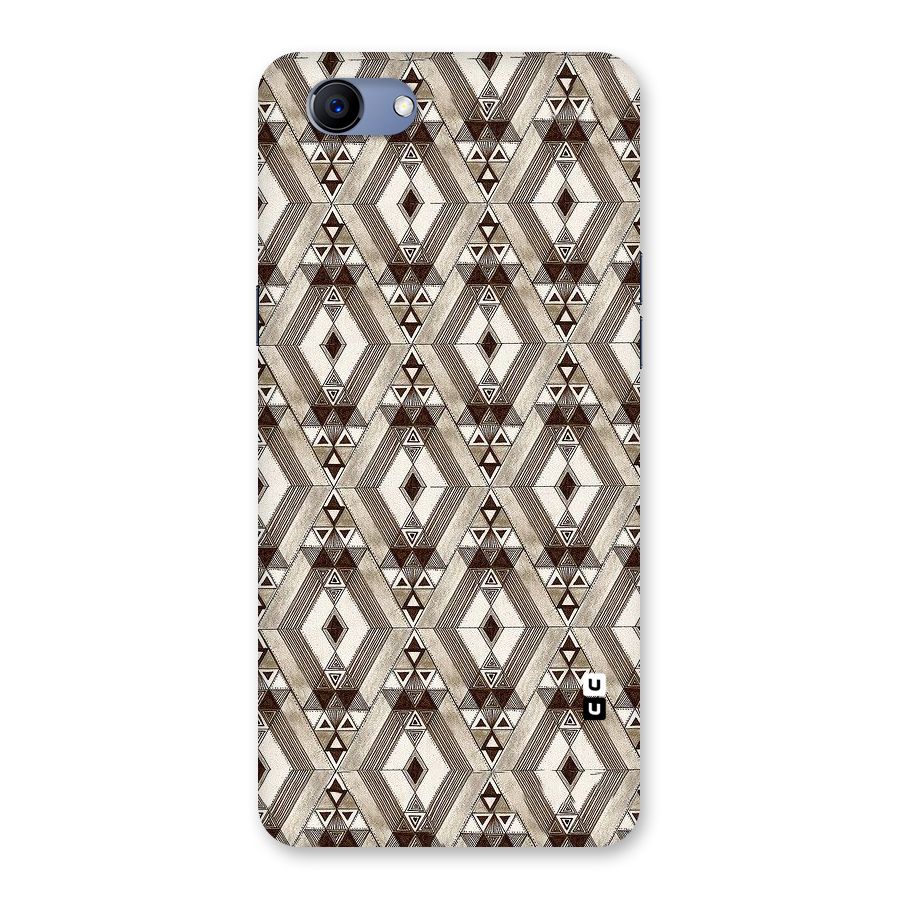 Brown Abstract Design Back Case for Oppo Realme 1