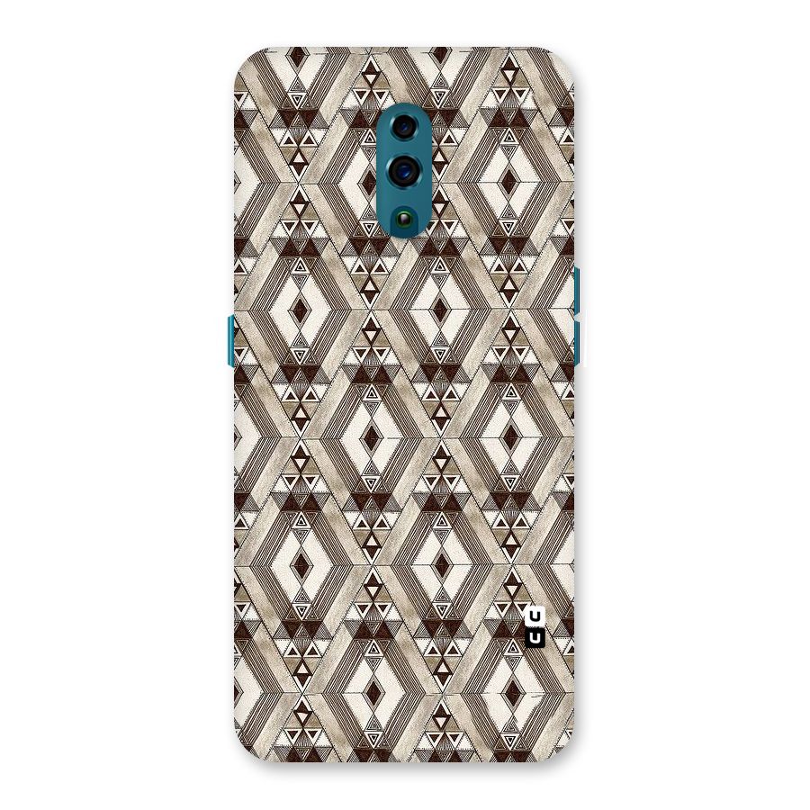 Brown Abstract Design Back Case for Oppo Reno