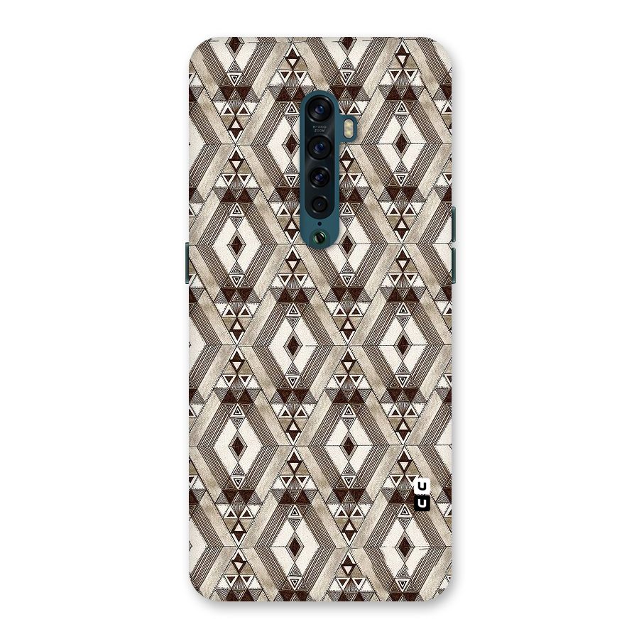 Brown Abstract Design Back Case for Oppo Reno2