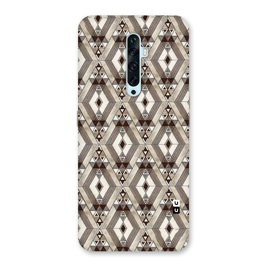 Brown Abstract Design Back Case for Oppo Reno2 Z