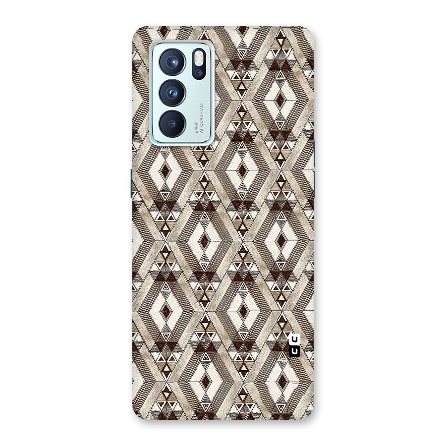 Brown Abstract Design Back Case for Oppo Reno6 Pro 5G