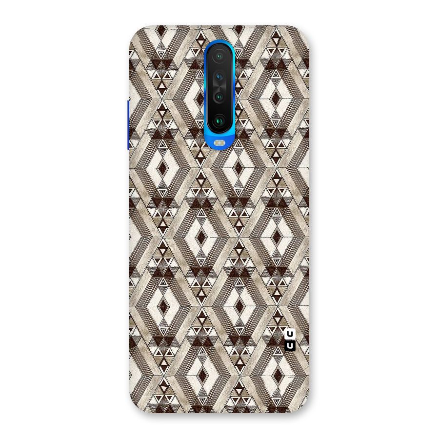 Brown Abstract Design Back Case for Poco X2