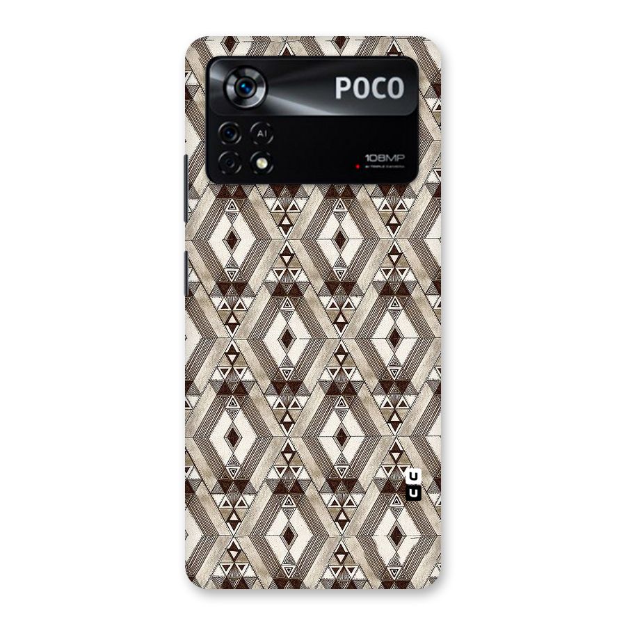 Brown Abstract Design Back Case for Poco X4 Pro 5G