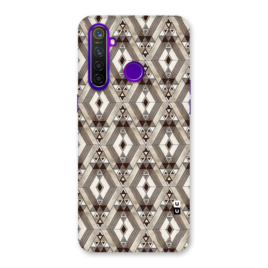 Brown Abstract Design Back Case for Realme 5 Pro